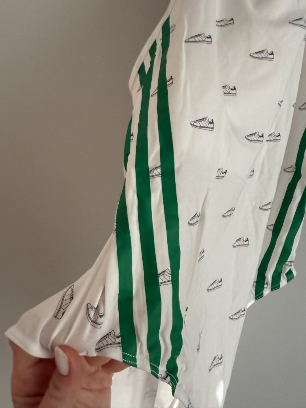 NWT Adidas Cotton Sleeveless Racerback Bodysuit White Print Size L $48 [jb] - Picture 7 of 9